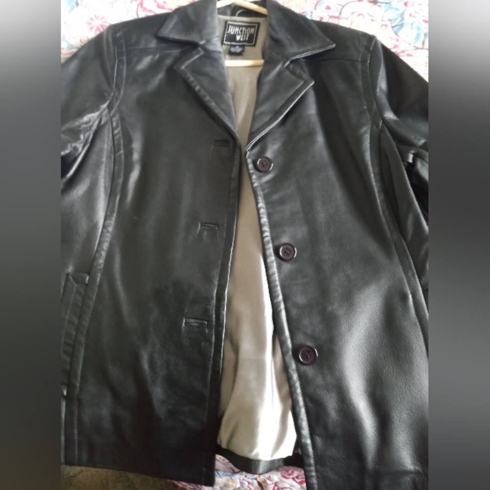 Junction West Black Leather Blazer